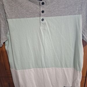 Men's Colorblock Short Sleeve Lightweight Shirt - Gray, Mint, White